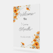 Floral Acrylic Mendhi Acrylschild (Winkel)