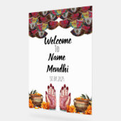 Floral Acrylzeichen Mendhi Acrylschild (Winkel)