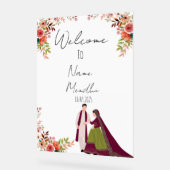 Floral Acrylzeichen Mendhi Acrylschild (Winkel)