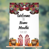 Floral Acrylzeichen Mendhi Acrylschild (Neutral)