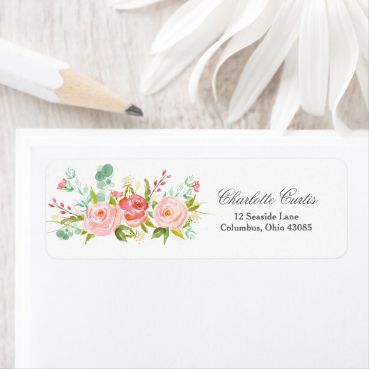 Floral Address Label (Insitu)