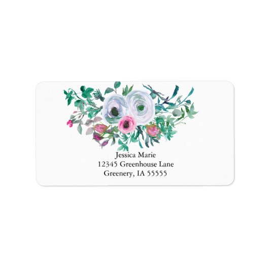 Floral Address Label Adressaufkleber (Vorne)