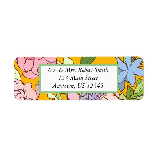 Floral Address Labels Anpassen (Vorne)