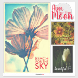 Floral Affirmation 4 Piece Collection Aufkleber