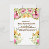 Floral African American Wedple Danke (Rückseite)