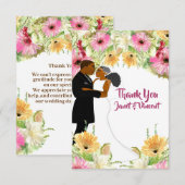 Floral African American Wedple Danke (Vorne/Hinten)