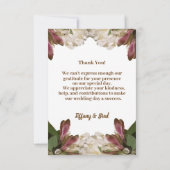 Floral African American Wedple Danke (Rückseite)