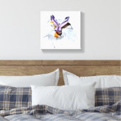 Floral African Iris Leinwanddruck (Insitu (Schlafzimmer))