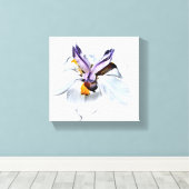 Floral African Iris Leinwanddruck (Insitu (Holzboden))