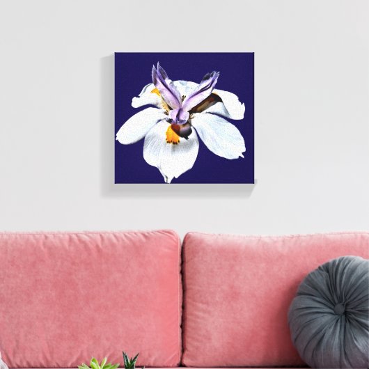 Floral African Iris Leinwanddruck (Insitu (Wohnzimmer))