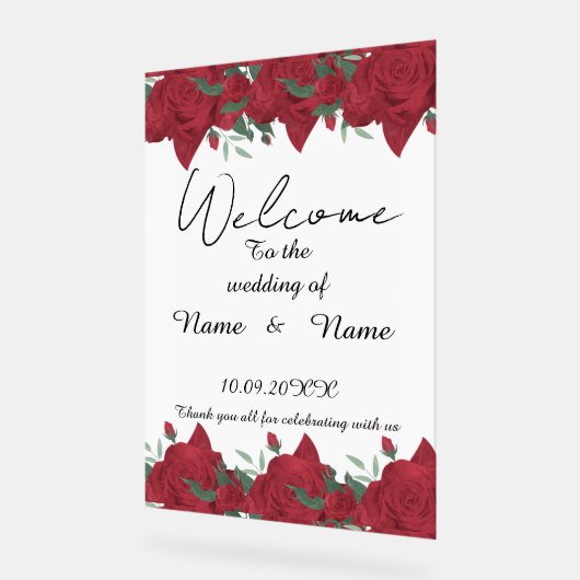 Floral-Akryling Acrylschild (Winkel)