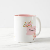 Floral Alhamdulillah muslimische Tasse (VorderseiteRechts)