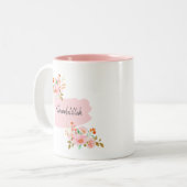 Floral Alhamdulillah muslimische Tasse (Vorderseite Links)