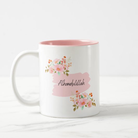 Floral Alhamdulillah muslimische Tasse (Links)