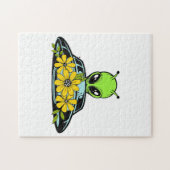 Floral Alien Spaceship Puzzle (Horizontal)