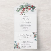 Floral All In One Wedding Invitation  Einladung (Innen Boden)