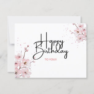 Floral Alles Gute zum Geburtstag Postkarte