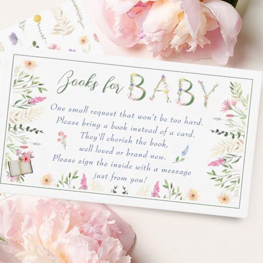 Floral Alphabet Babydusche Bücher für Kinder Begleitkarte