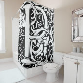 Floral Alphabet Mit Monogramm Letter P Classic Duschvorhang (Beispiel)