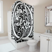 Floral Alphabet Mit Monogramm Letter Q Classic Duschvorhang (Beispiel)