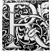 Floral Alphabet Mit Monogramm Letter R Classic Duschvorhang (Vorderseite)