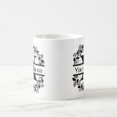 Floral Alphabet mit Name Custom Monogram Kaffeetasse (Mittel)