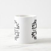 Floral Alphabet mit Name Custom Monogram Kaffeetasse (Mittel)