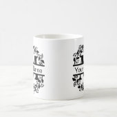 Floral Alphabet mit Name Custom Monogram Kaffeetasse (Mittel)