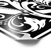 Floral Alphabet Monogram Letter G Foto Print (Ecke)