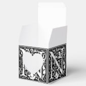 Floral Alphabet Monogram Letter N Tile Morris Geschenkschachtel (Geöffnet)