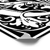 Floral Alphabet Monogram Letter O Poster (Ecke)