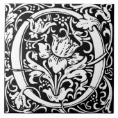 Floral Alphabet Monogram Letter O Tile Fliese (Vorderseite)