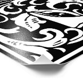 Floral Alphabet Monogram Letter S Foto drucken (Ecke)