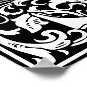 Floral Alphabet Monogram Letter S Poster (Ecke)