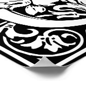 Floral Alphabet Monogram Letter U Poster (Ecke)