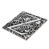 Floral Alphabet Monogram Letter Z Fliese (Seite)