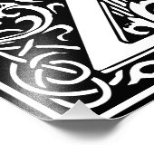 Floral Alphabet Monogram Letter Z Foto drucken (Ecke)