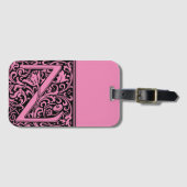 Floral Alphabet Monogram Letter Z Gepäckanhänger (Vorderseite (Horizontal))