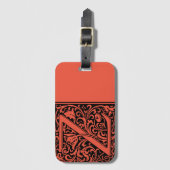 Floral Alphabet Monogram Letter Z Gepäckanhänger (Vorderseite Vertikal)