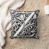 Floral Alphabet Monogram Letter Z Kissen (Decke)