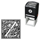 Floral Alphabet Monogram Letter Z Permastempel (Beispiel)