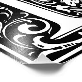 Floral Alphabet Monogramm Letter E Foto drucken (Ecke)