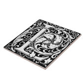 Floral Alphabet Monogramm Letter L Tile Fliese (Seite)