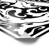 Floral Alphabet Monogramm Letter V Foto drucken (Ecke)