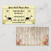 Floral Alpine Dairy Goat Barn Star Visitenkarte (Vorne/Hinten)