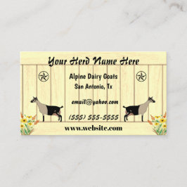 Floral Alpine Dairy Goat Barn Star Visitenkarte