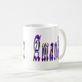 Floral Amanda Girls Name Logo, Kaffeetasse (VorderseiteRechts)
