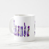 Floral Amanda Girls Name Logo, Kaffeetasse (Vorderseite Links)