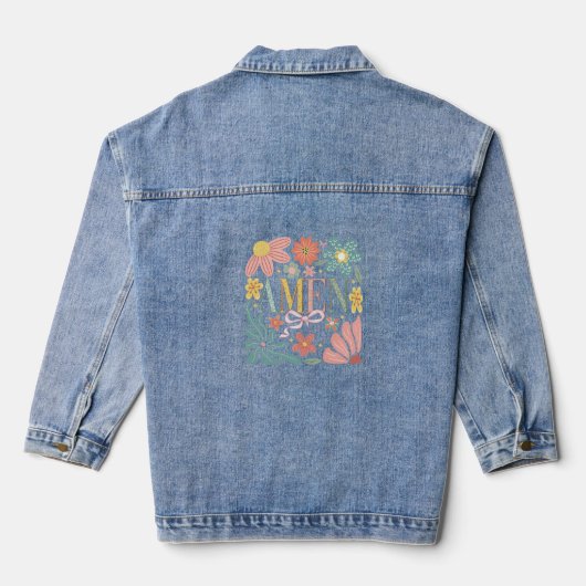 Floral Amen Art Jeansjacke (Rückseite)