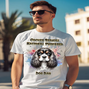 Floral American Cocker Spaniel T-Shirt